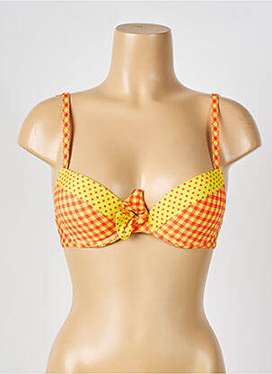 Sutien de costum de baie elasticitate top sutien modelat galben ANTIGEL femeie