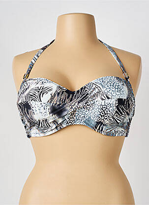 Sutien de costum de baie elasticitate top sutien modelat gri FANTASIE femeie