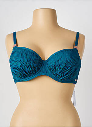 Sutien de costum de baie elasticitate sutien cupe întregi cu decolteu înalt albastru FANTASIE femeie