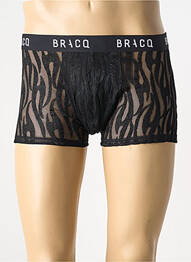 Boxer efect material satinat negru LOUISA BRACQ homme