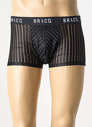 Boxer efect material satinat negru LOUISA BRACQ bărbat