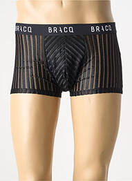 Boxer efect material satinat negru LOUISA BRACQ homme