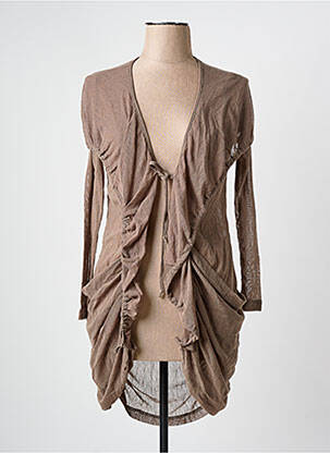 Vestă cu mâneci lungi maro ARELINE femeie