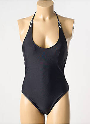 Costum de baie dintr-o singură piesă efect material satinat sutien cu susținere înaltă și burete detașabil negru BIKINIS STORY femeie