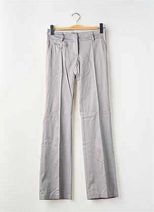 Pantalon evazat închidere cu fermoar sub clapetă cu cârlig talie joasă gri LES P'TITES BOMBES femeie