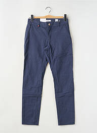 Pantalon chino țesătură poplin mărime normală albastru F.A.M. femme
