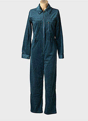 Salopetă-pantalon guler de bluză mâneci lungi albastru RUE MAZARINE femeie