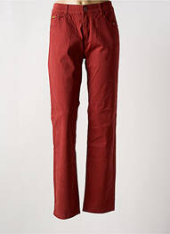 Pantalon slim țesătură poplin mărime normală roșu SWALLOW femme