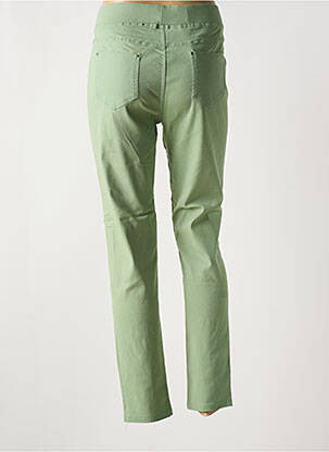 Jegging țesătură denim talie înaltă verde CHRISTY femeie