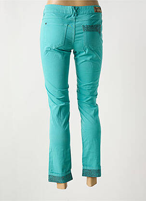 Pantalon 7/8 elasticitate talie joasă albastru KANOPE femeie