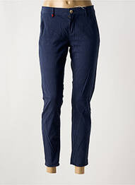 Pantalon chino talie joasă talie joasă albastru F.A.M. femme