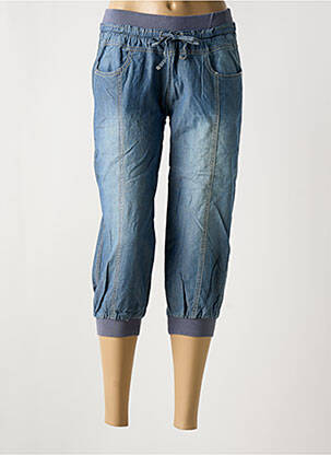 Pantalon trei sferturi albastru MISS CHIC femeie