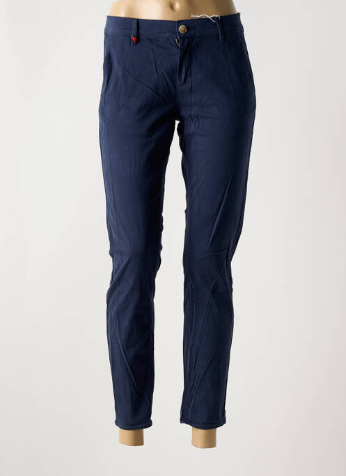 Pantalon chino albastru F.A.M. femeie