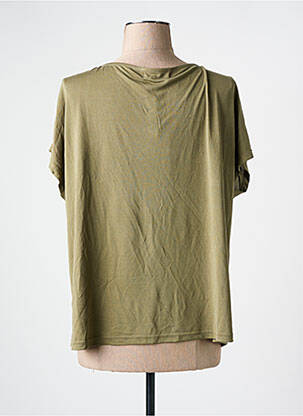 Tricou croială dreaptă mâneci scurte verde VAN-DOS femeie