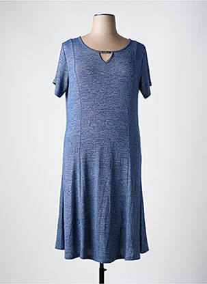 Rochie midi mâneci scurte mâneci scurte albastru NANA BELLE femeie