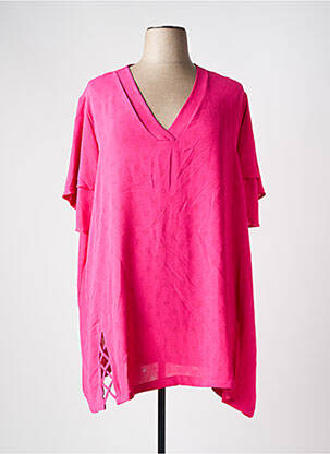 Tunică mâneci scurte roz 2W PARIS femeie