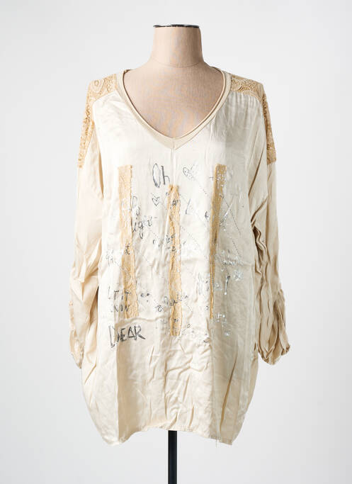 Tricou bej PIMENT ROUGE femeie