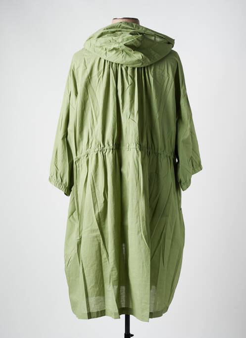 Palton lung verde POMME ROUGE femeie