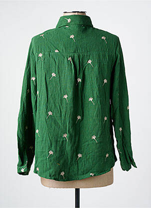 Cămașă imprimeu fantezie mâneci lungi verde BY ONE femeie