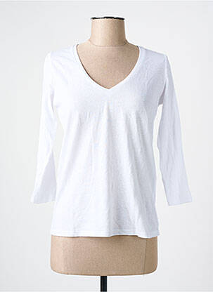 Tricou mâneci 3/4 mâneci 3/4 alb SCHOOL RAG femeie