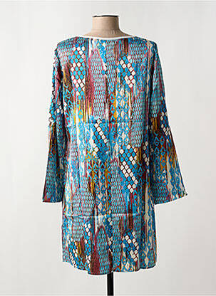 Rochie scurtă mâneci lungi mâneci lungi albastru ARELINE femeie