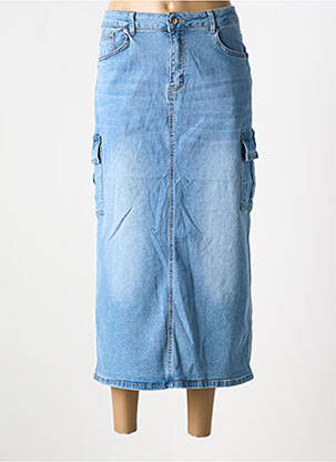 Fustă lungă croială dreaptă albastru BS JEANS femeie