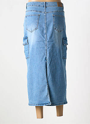 Fustă lungă croială dreaptă albastru BS JEANS femeie