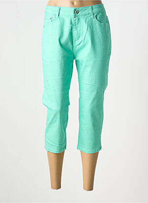 Pantalon trei sferturi subțire verde BS JEANS femeie