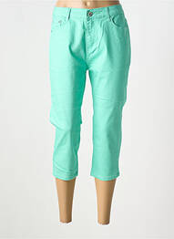 Pantalon trei sferturi subțire verde BS JEANS femme