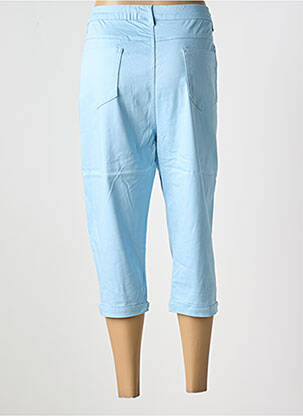 Pantalon trei sferturi buzunare albastru POMME ROUGE femeie