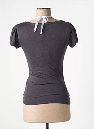 Tricou guler în v mâneci scurte gri ONLY femeie