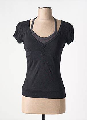 Tricou guler în v mâneci scurte negru ONLY femeie