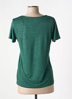 Tricou guler în v mâneci scurte verde LPB femeie