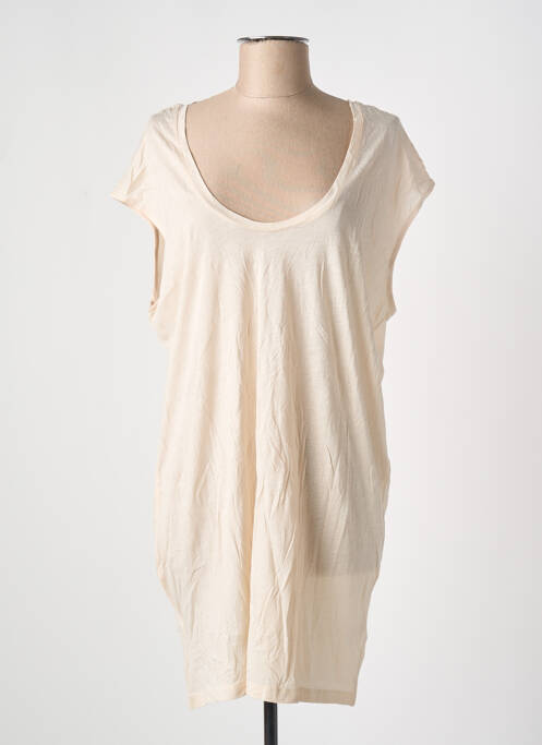 Tunică mâneci scurte bej AMERICAN VINTAGE femeie