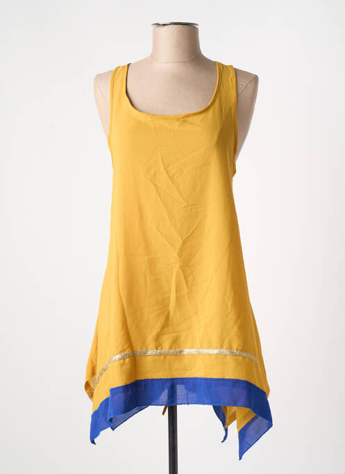 Tunică fără mâneci galben JULIE femeie