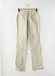 Pantalon drept țesătură poplin gri KANOPE femeie