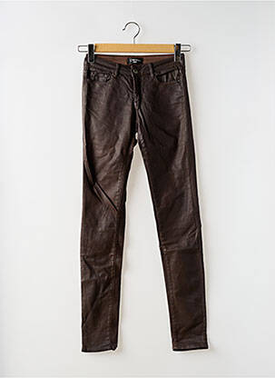 Blugi skinny elasticitate talie joasă maro CIMARRON femeie