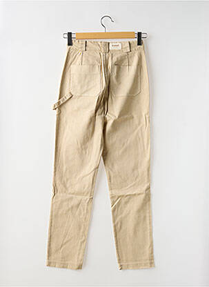 Pantalon slim elasticitate mărime normală bej #OOTD femeie