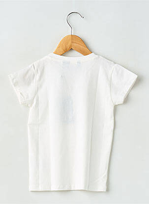 Tricou elasticitate mâneci scurte alb LEVV LABEL fată