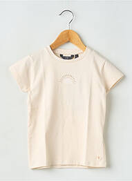 Tricou elasticitate mâneci scurte bej LEVV LABEL fille