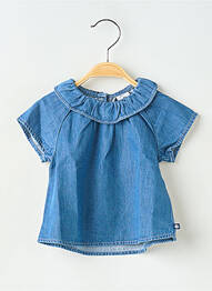 Bluză mâneci scurte mâneci scurte albastru PETIT BATEAU fille