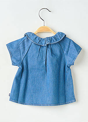 Bluză mâneci scurte mâneci scurte albastru PETIT BATEAU fată
