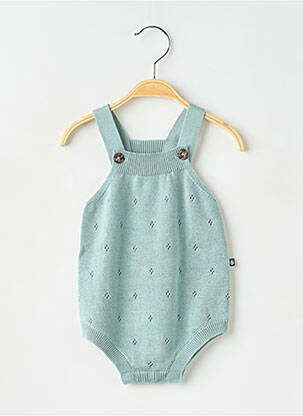 Salopetă pentru bebeluși închidere cu capse la picioare verde PETIT BATEAU copil