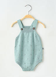 Salopetă pentru bebeluși închidere cu capse la picioare verde PETIT BATEAU enfant