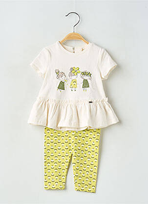Set pantaloni tip de tricou bej MAYORAL fată