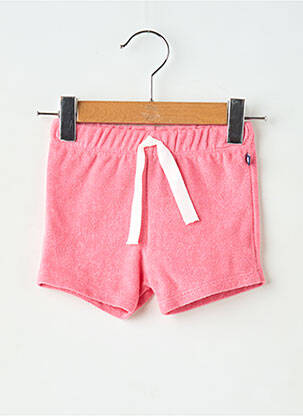 Șort închidere cu legături de legat talie elastică roz PETIT BATEAU fată