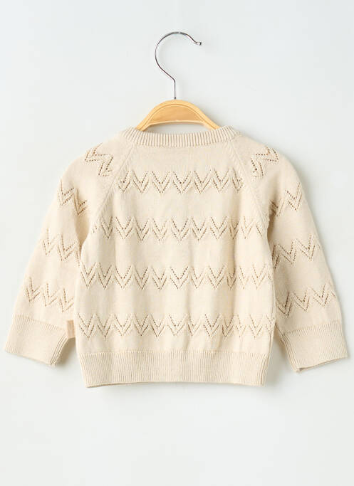 Vestă cu mâneci lungi bej LEVV LABEL fată