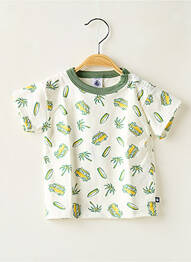 Tricou croială dreaptă mâneci scurte verde PETIT BATEAU garcon
