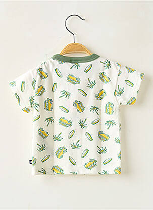 Tricou croială dreaptă mâneci scurte verde PETIT BATEAU băiat