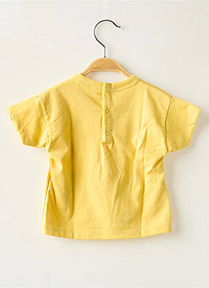 Tricou croială dreaptă mâneci scurte galben PETIT BATEAU băiat